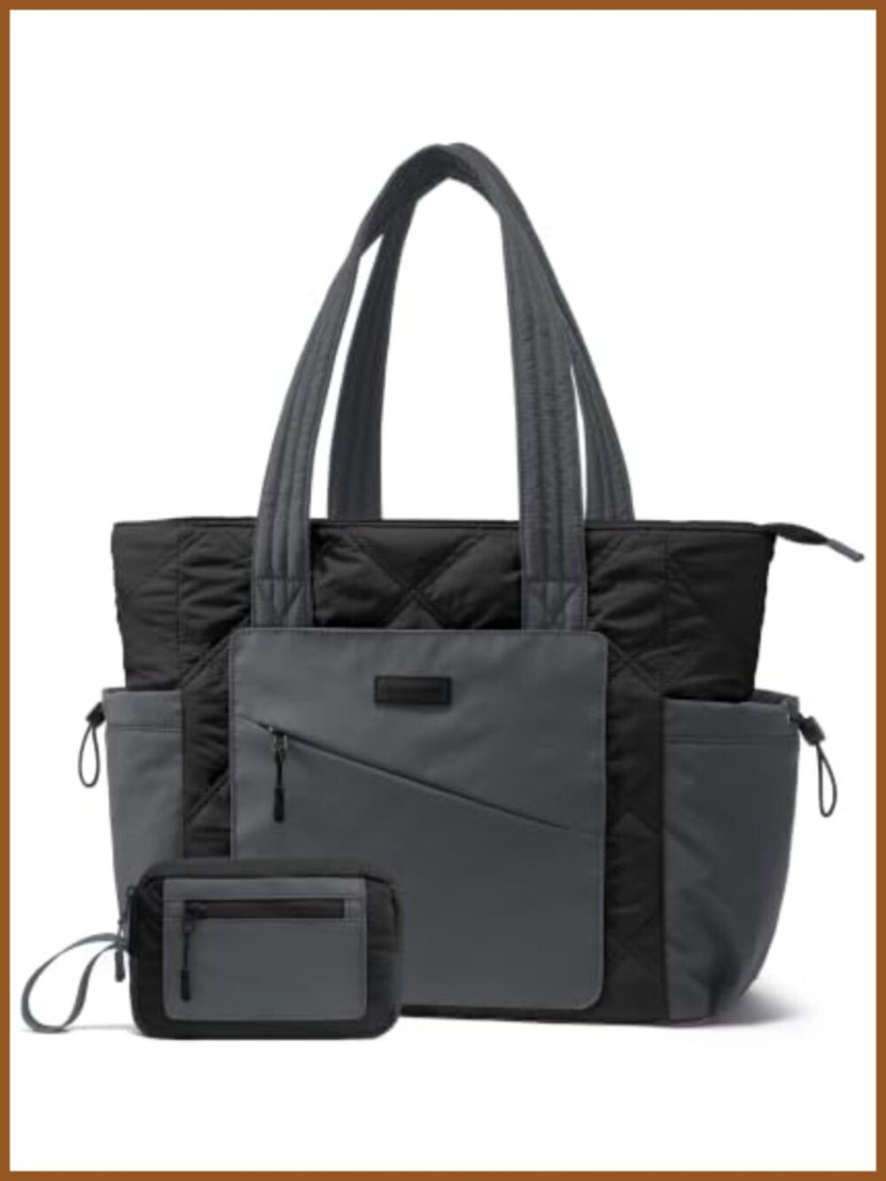 Quilted Puffer Tote Bag Lightweight Travel Work Nurse Shoulder Bag